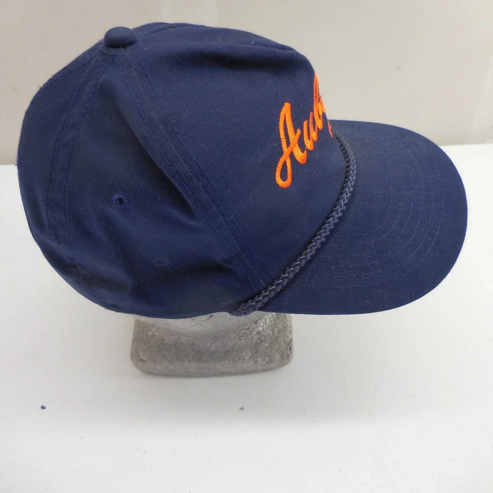 Vintage Auburn Tigers AJD Snapback Hat Navy Blue Orange Rope Trucker Cap‎ OSFA